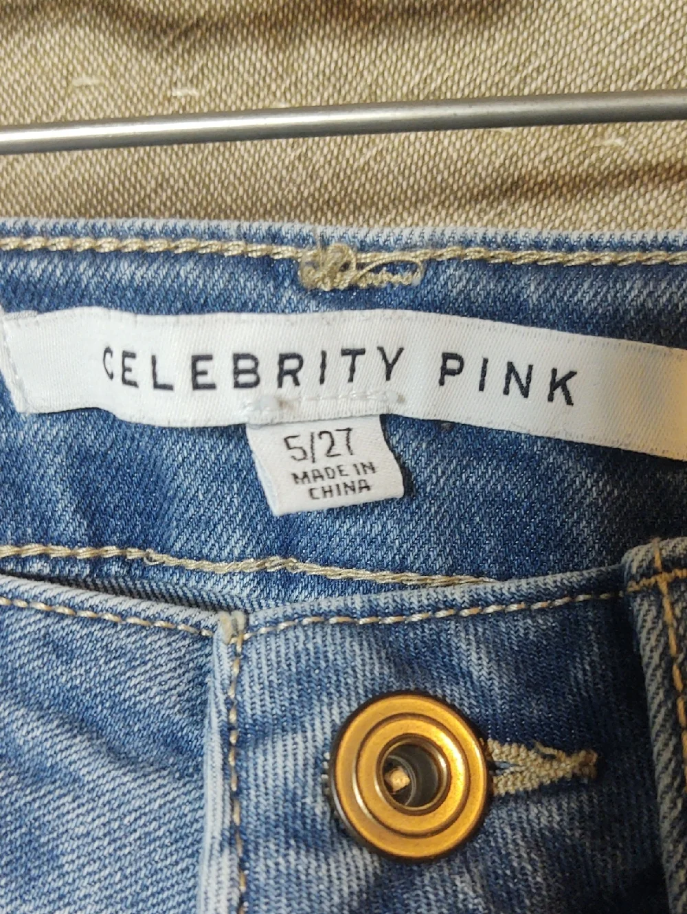 Celebrity Pink Wide Leg Carpenter Jeans in Light Blue Denim size 27